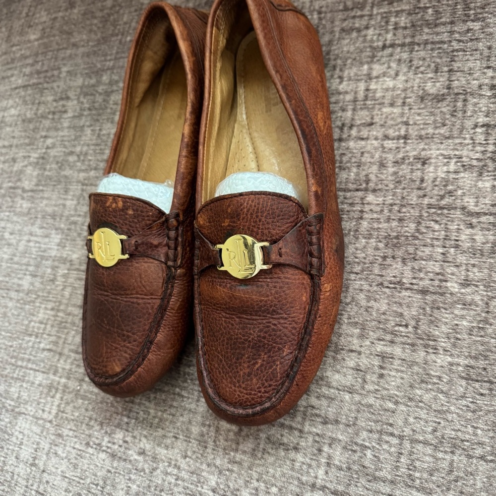 Ralph Lauren Brown Leather womens Loafers